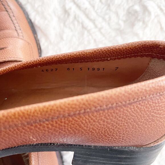 Lottusse Liberty Brown Pebbled Leather Penny Loafer